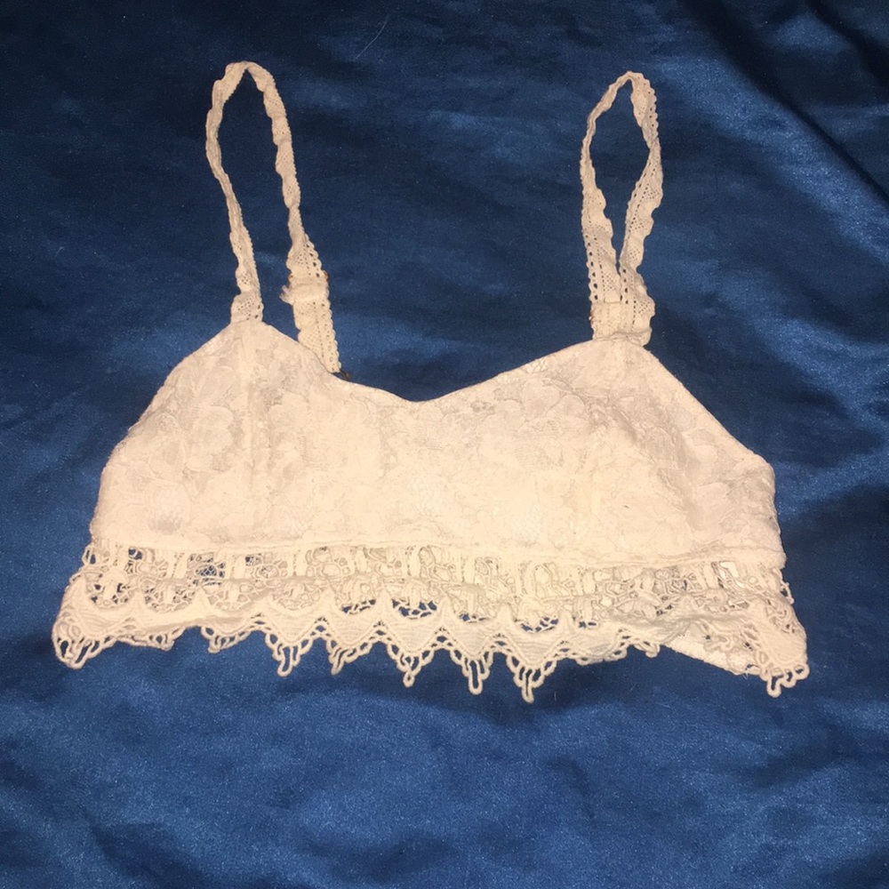 White lace bralette